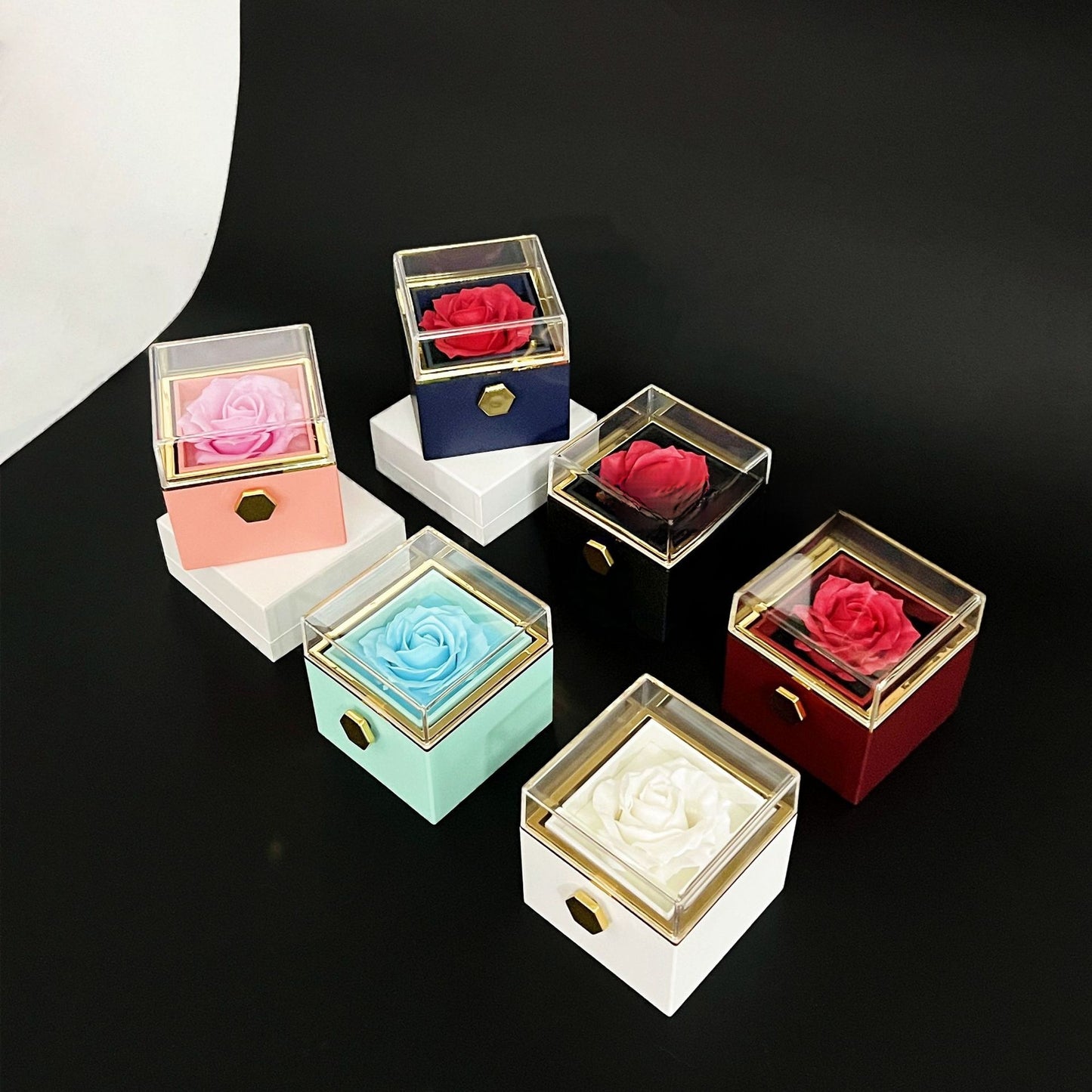 Rotating Rose Jewelry Gift Box