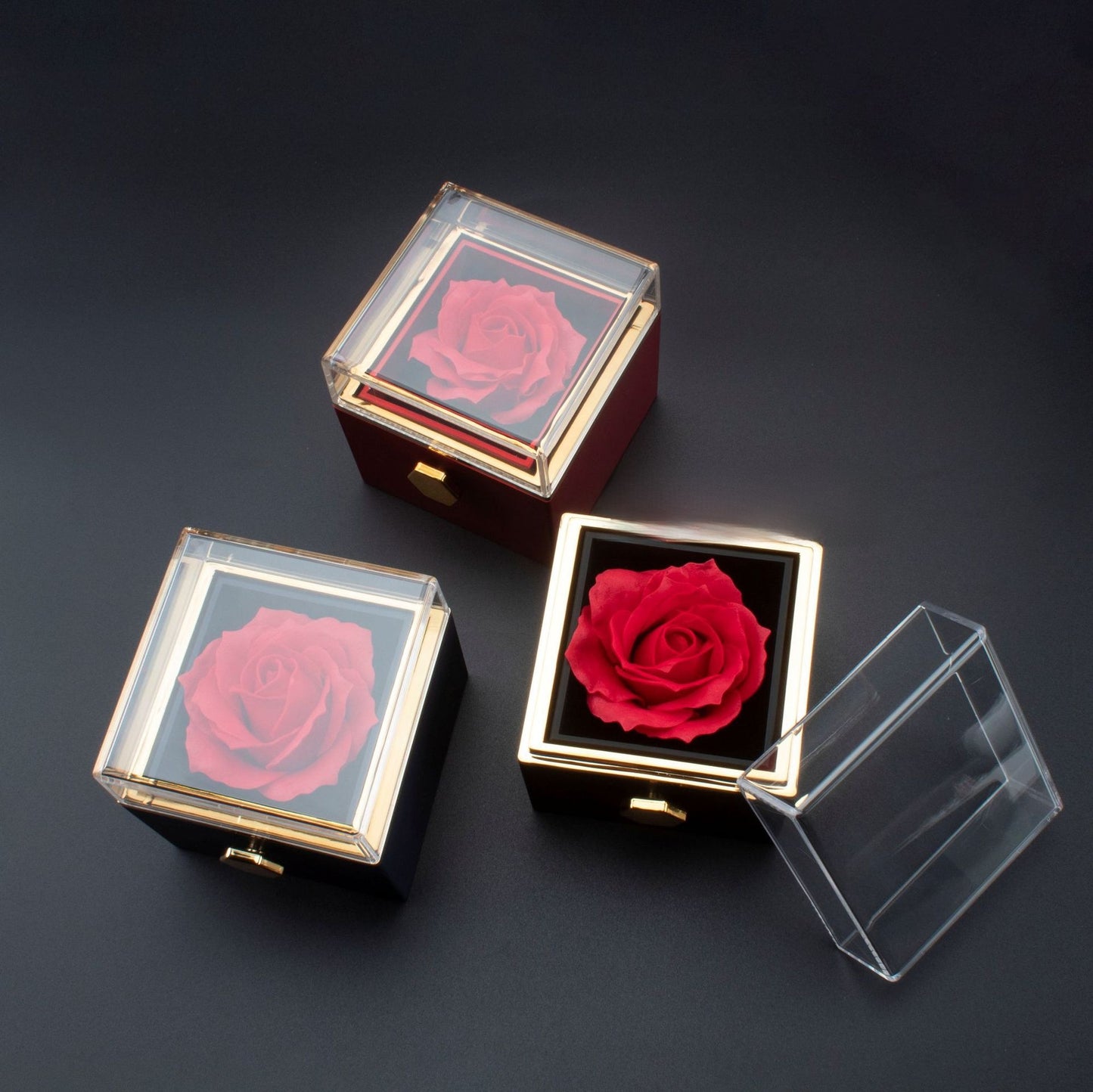 Rotating Rose Jewelry Gift Box