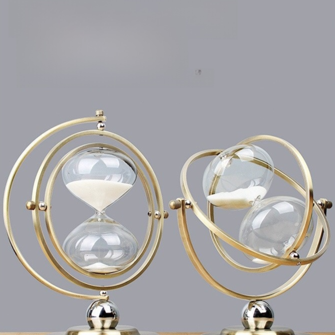 Rotating Sand Timer Desktop Ornament
