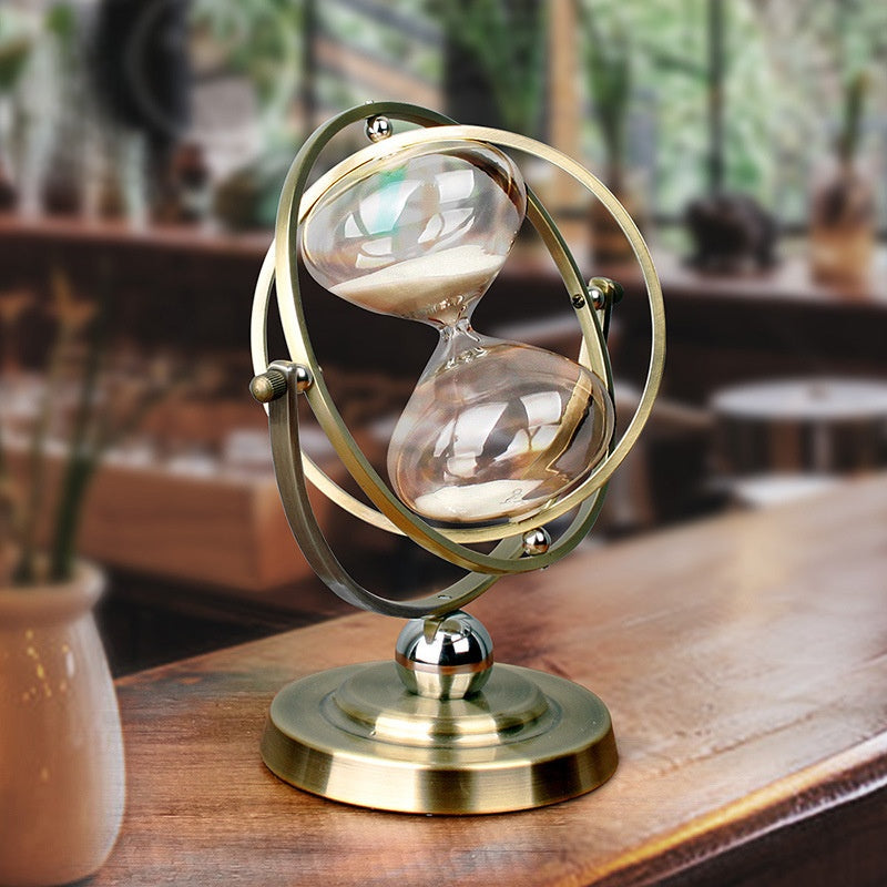Rotating Sand Timer Desktop Ornament