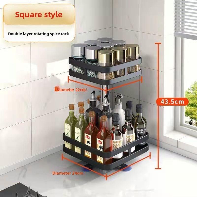 Rotating seasoning rack