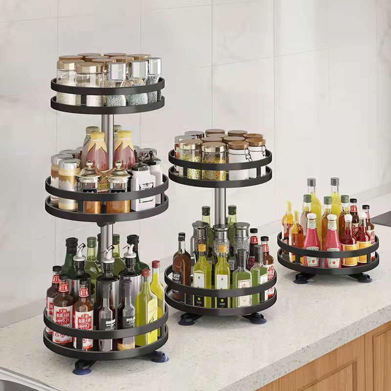 Rotating seasoning rack