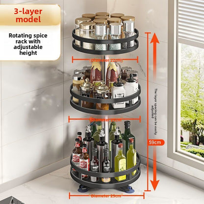 Rotating seasoning rack