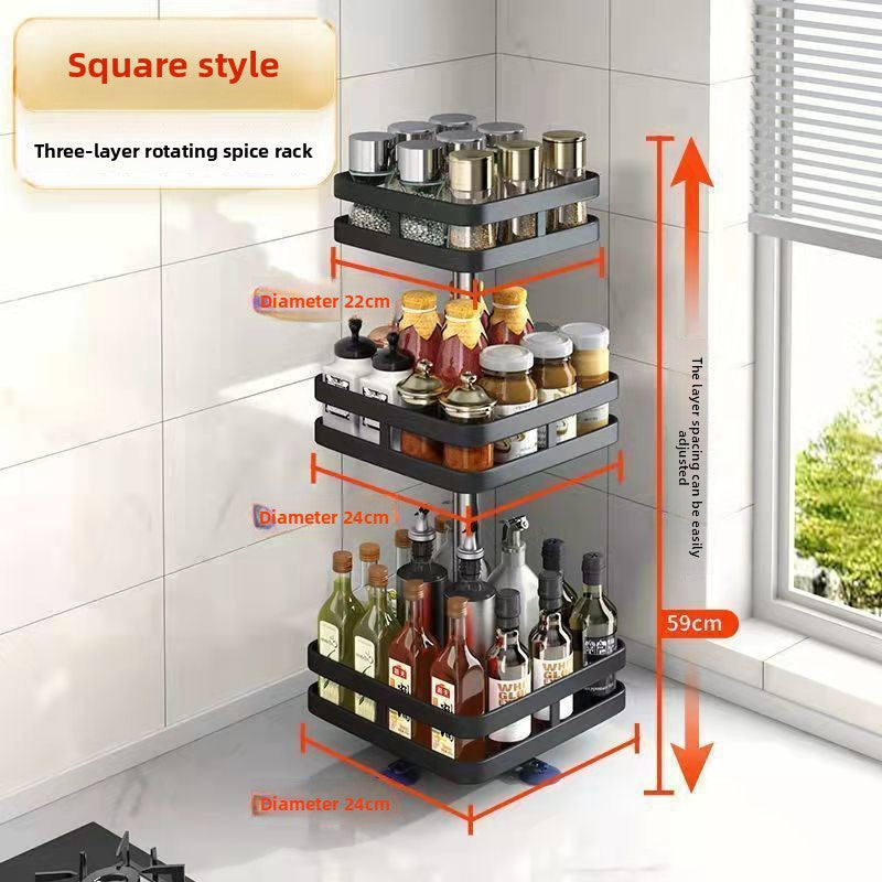 Rotating seasoning rack