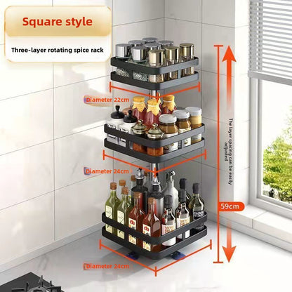 Rotating seasoning rack