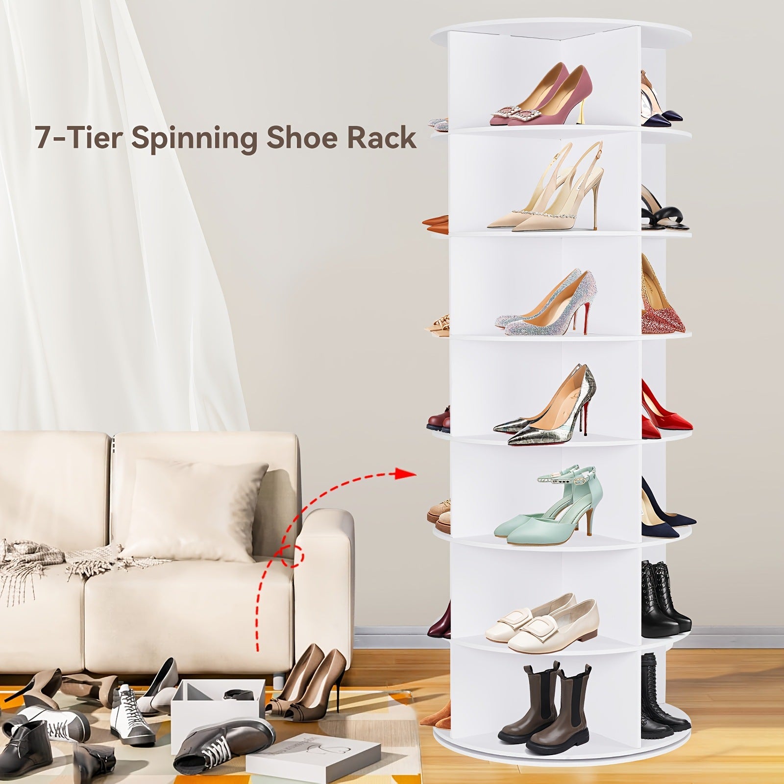 Rotating Shoe Storage Rack