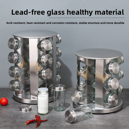 Rotating Stainless Steel Spice Rack