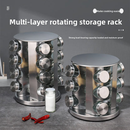 Rotating Stainless Steel Spice Rack