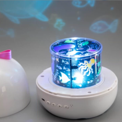 Rotating Star Projector Night Light with Bluetooth Speaker