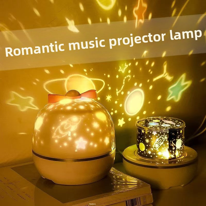 Rotating Star Projector Night Light with Bluetooth Speaker