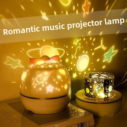 Rotating Star Projector Night Light with Bluetooth Speaker