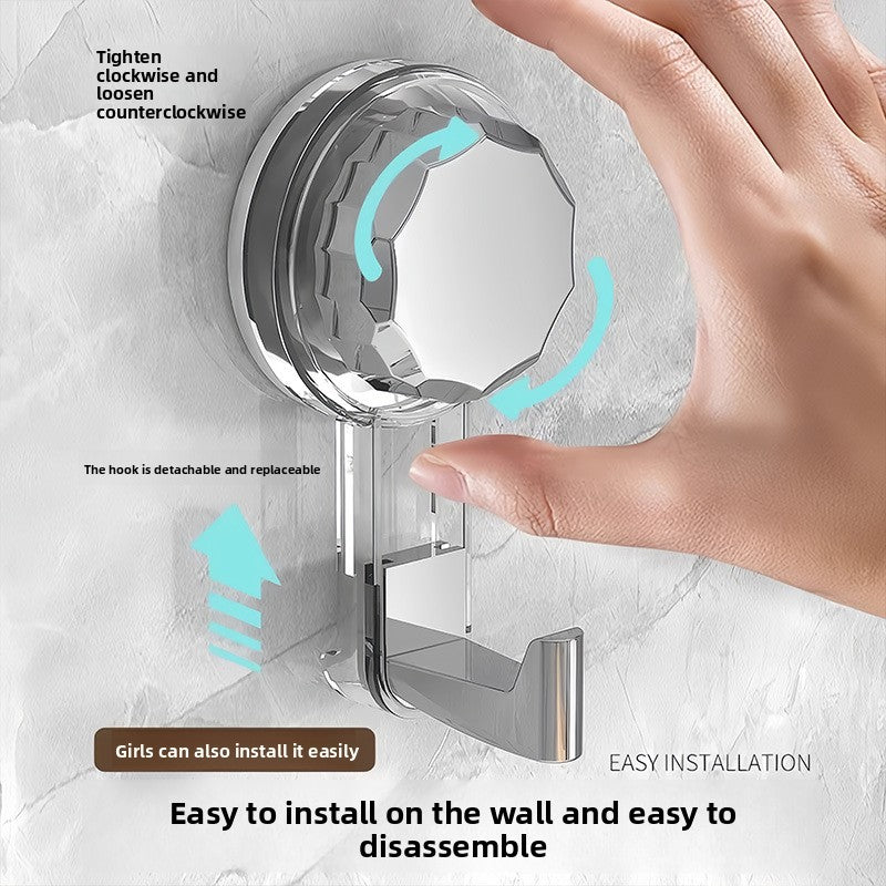 Rotating Suction Cup Hook for Bathroom Kitchen