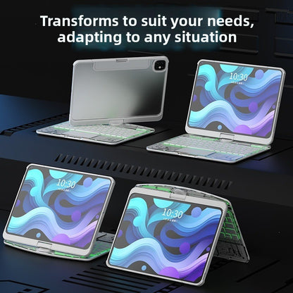 Rotating Transparent Bluetooth Keyboard Case for iPad