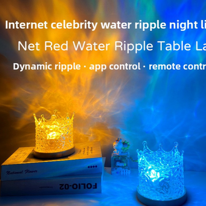 Rotating Water Ripple Night Light with Star Projection