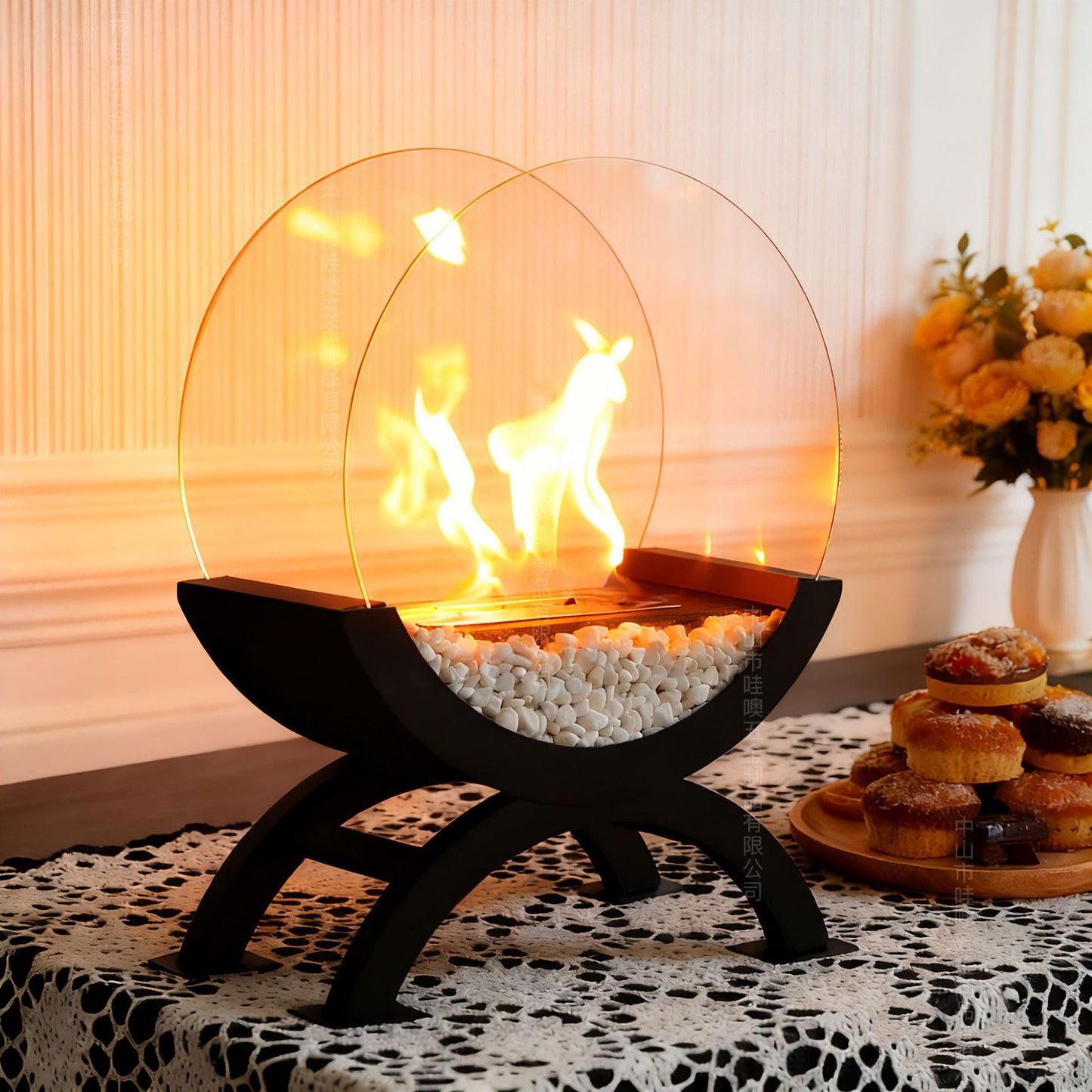 Round Alcohol Fireplace Arch