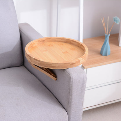 Round Bamboo Serving Tray