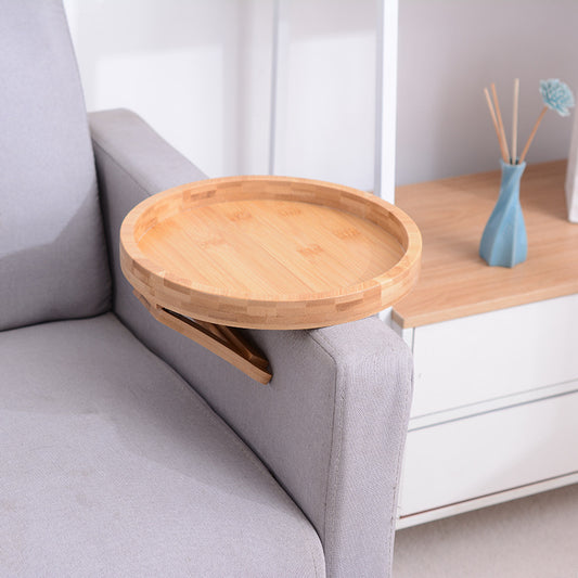 Round Bamboo Serving Tray