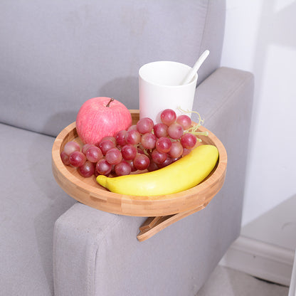 Round Bamboo Serving Tray