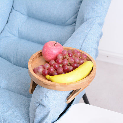 Round Bamboo Serving Tray