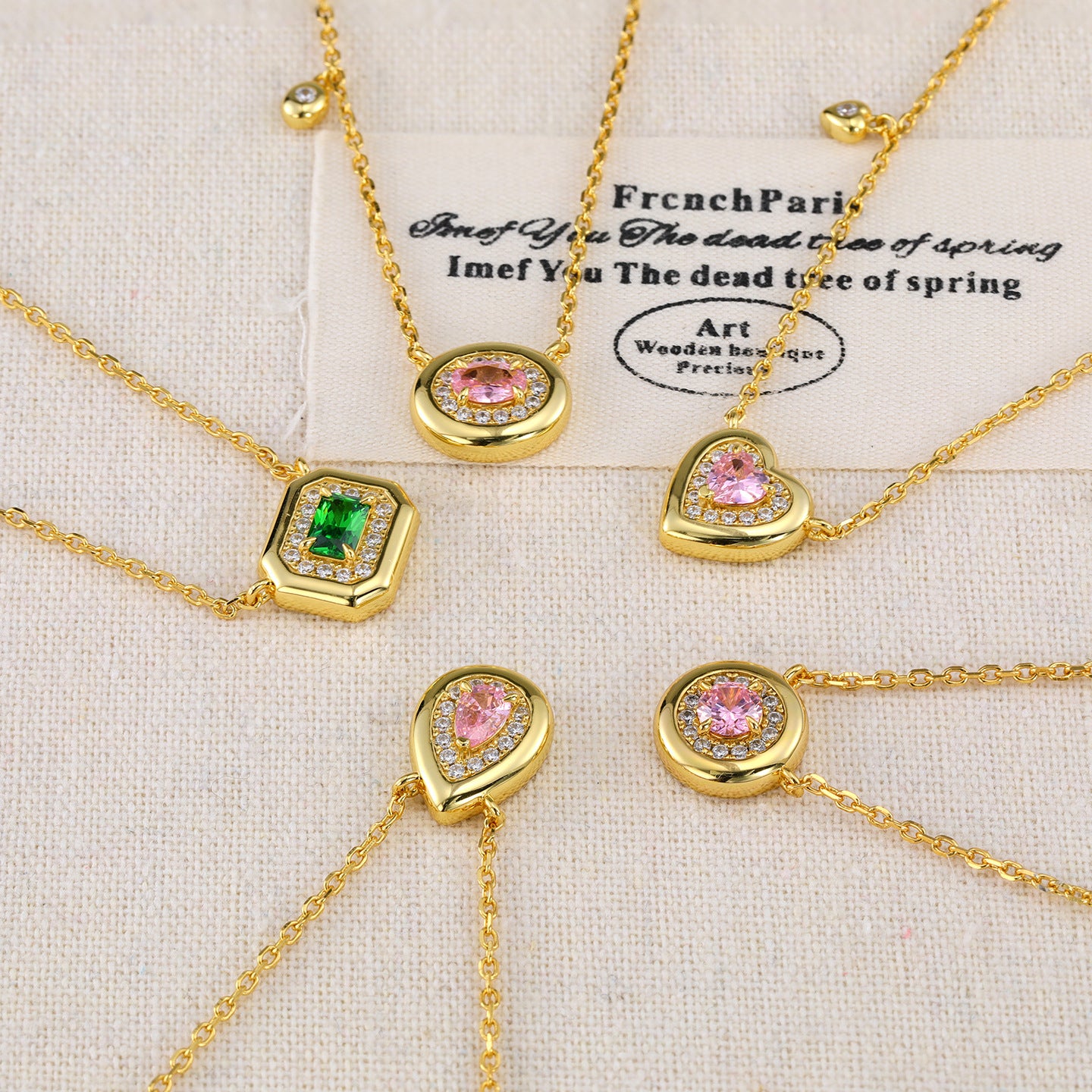 Round Birthstone Zircon Necklace