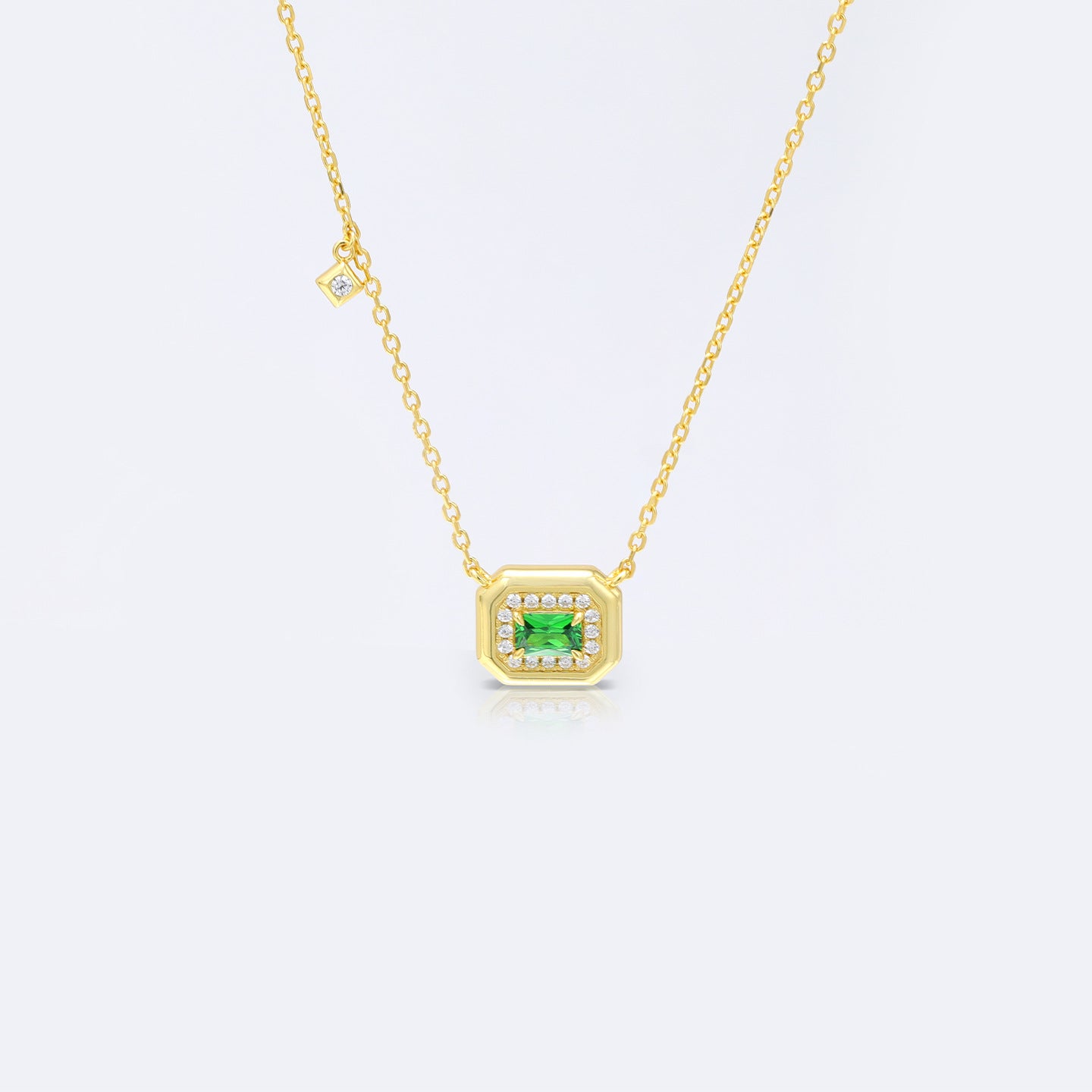 Round Birthstone Zircon Necklace