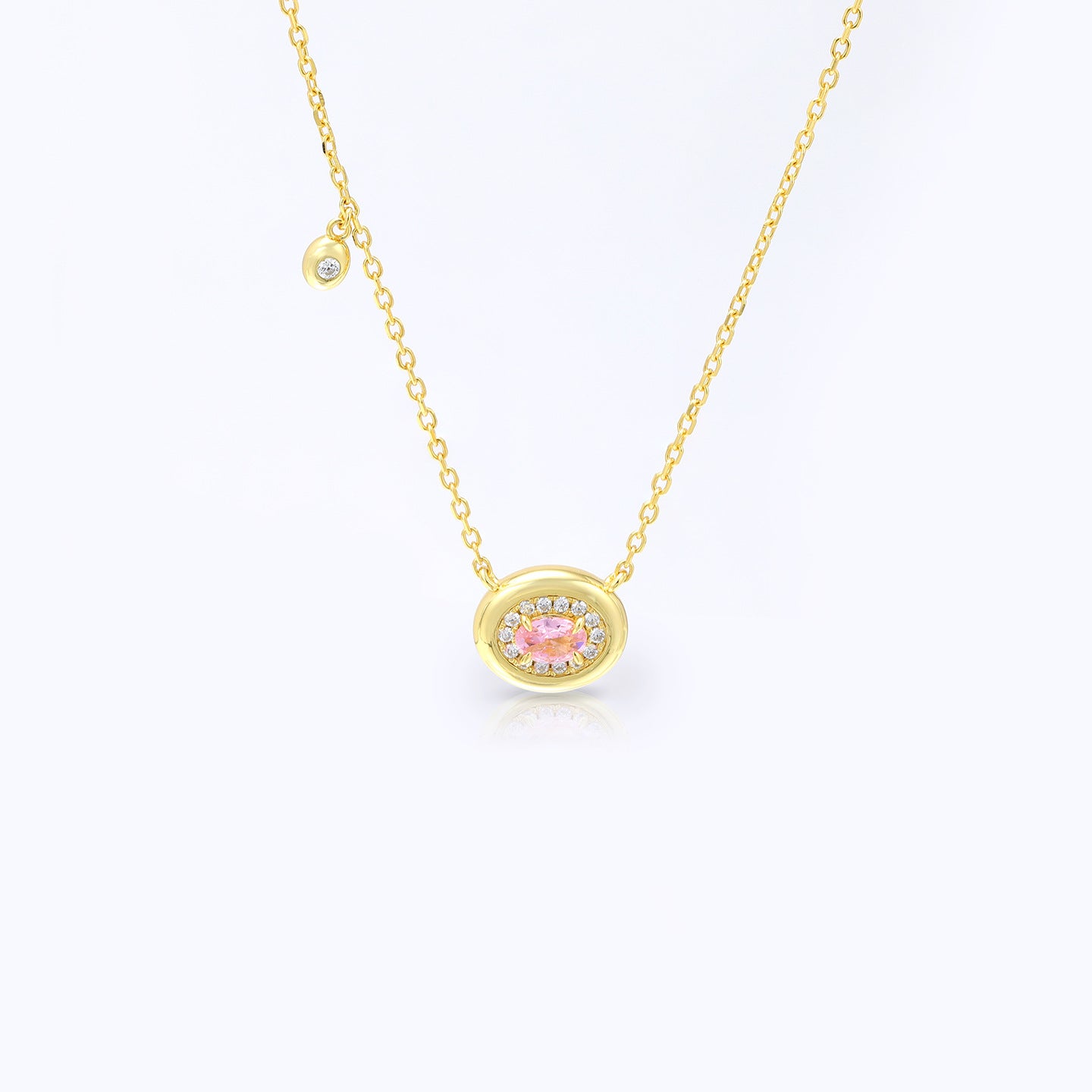 Round Birthstone Zircon Necklace