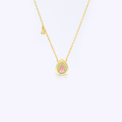 Round Birthstone Zircon Necklace
