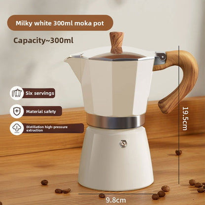 Round Bottom Moka Pot Single Valve Stovetop Espresso Maker