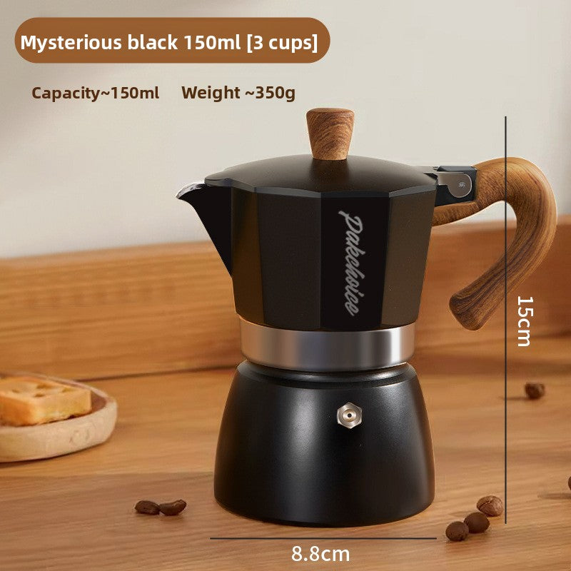 Round Bottom Moka Pot Single Valve Stovetop Espresso Maker