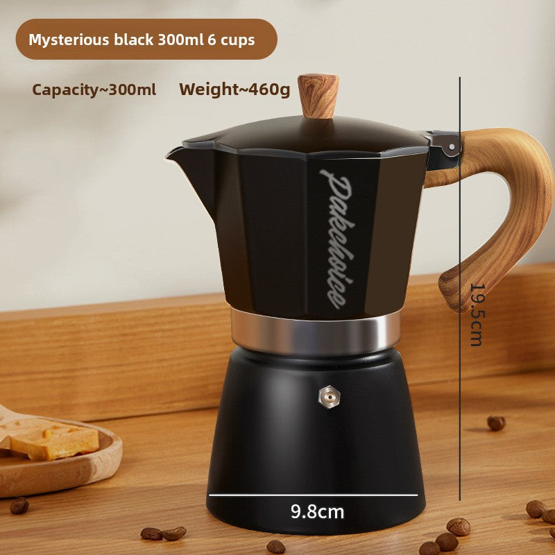 Round Bottom Moka Pot Single Valve Stovetop Espresso Maker