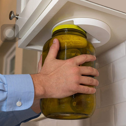 Round can opener under the kitchen