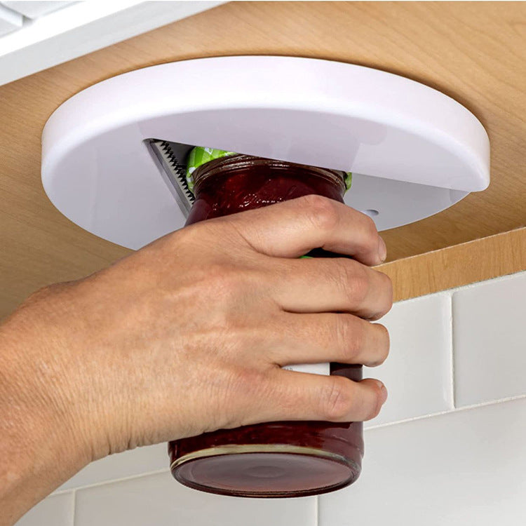 Round can opener under the kitchen