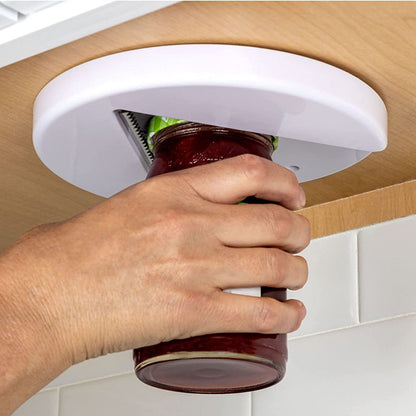 Round can opener under the kitchen