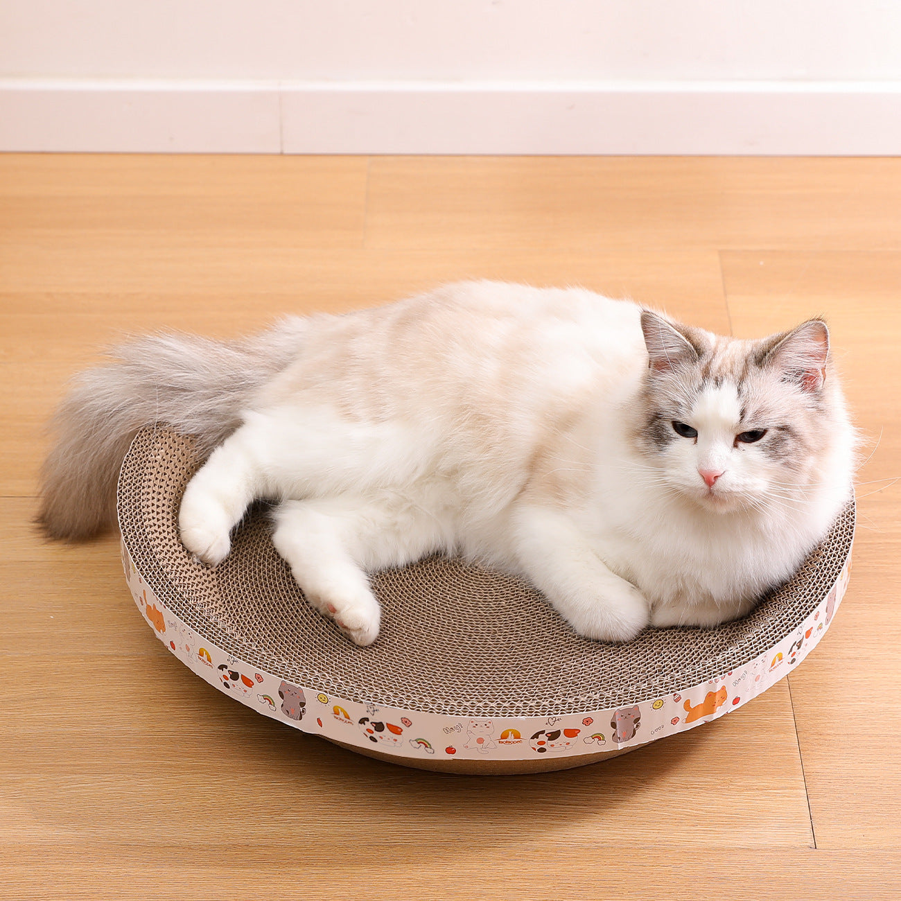 Round Corrugated Paper Cat Bed