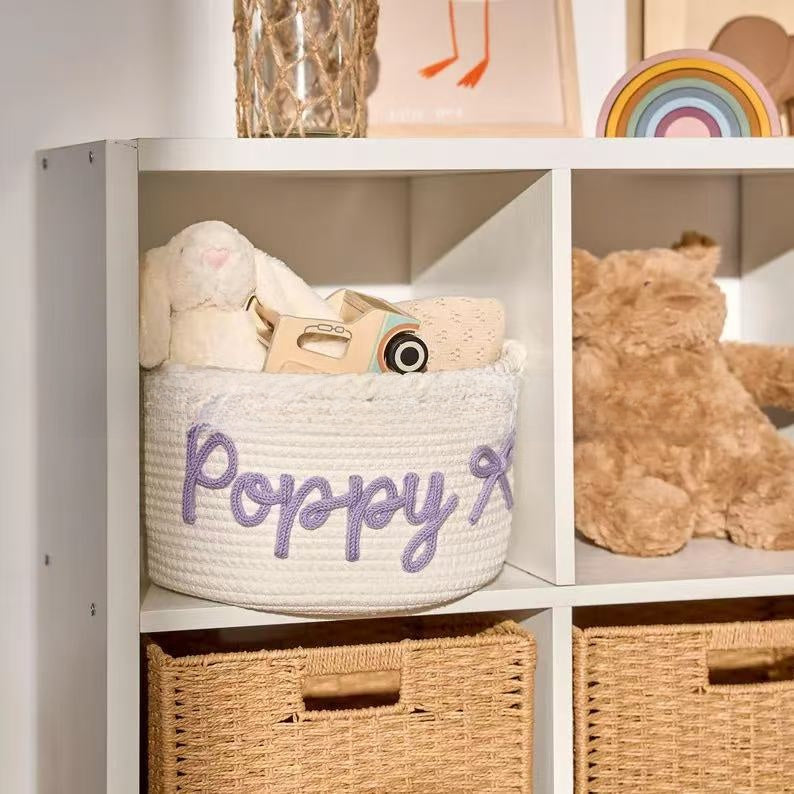 Round Cotton Rope Storage Basket