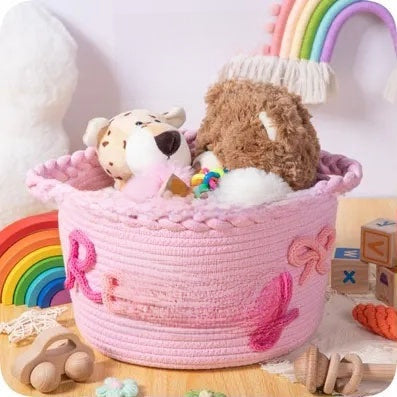 Round Cotton Rope Storage Basket