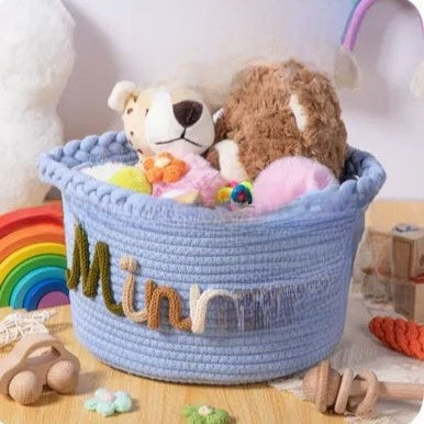 Round Cotton Rope Storage Basket