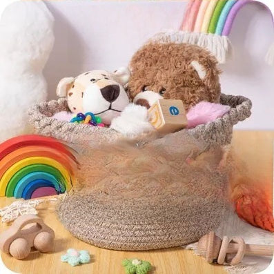 Round Cotton Rope Storage Basket