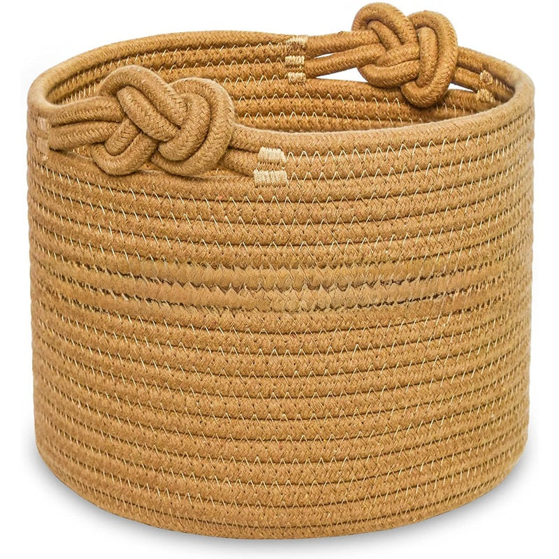 Round Cotton Rope Storage Basket