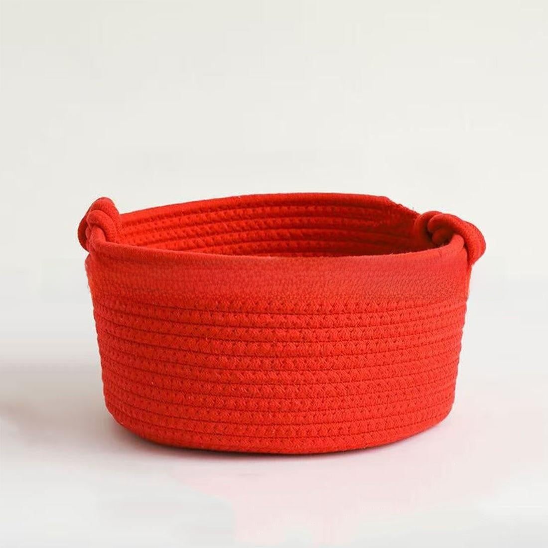 Round Cotton Rope Storage Basket