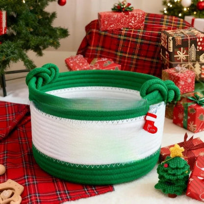 Round Cotton Rope Storage Basket