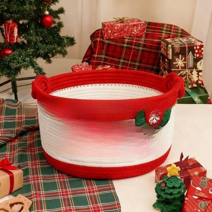 Round Cotton Rope Storage Basket