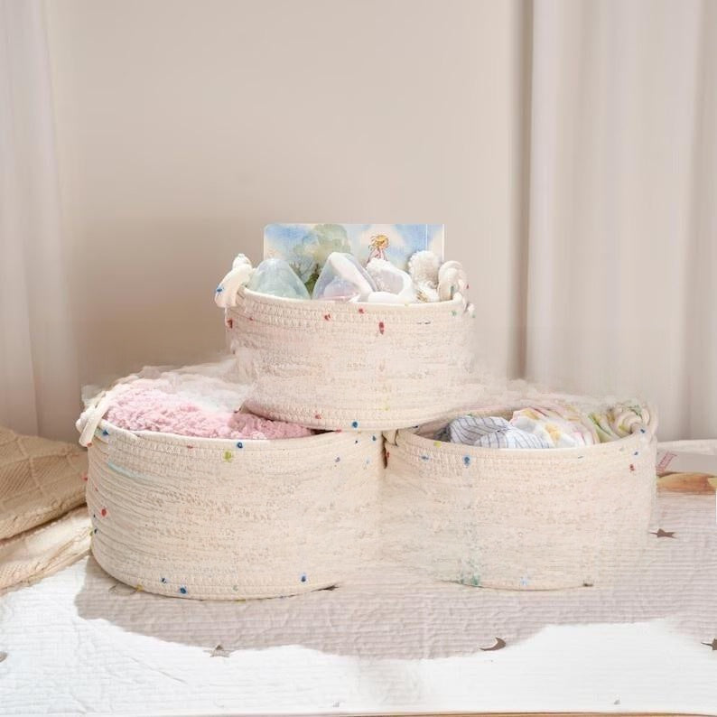 Round Cotton Rope Storage Basket