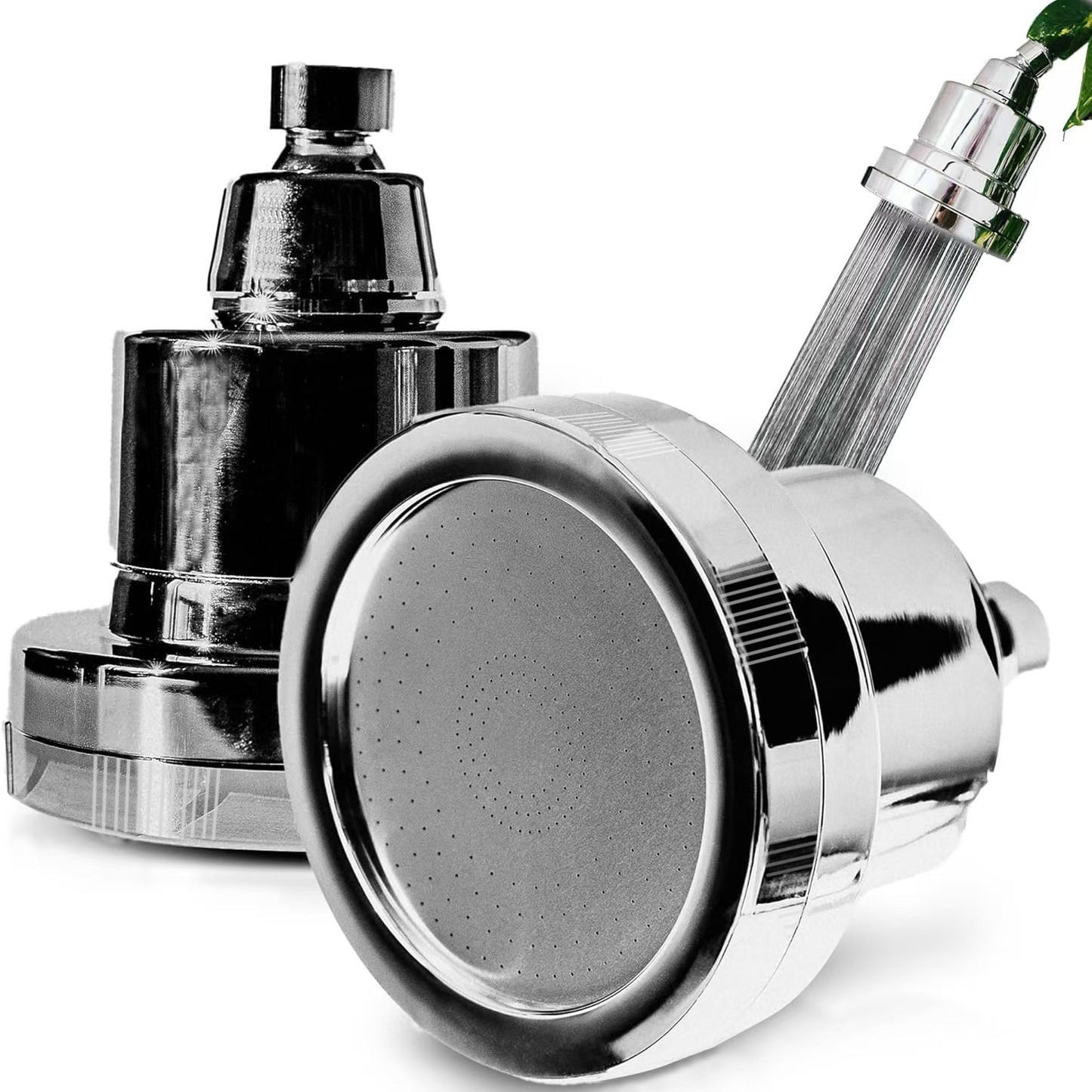 Round Electroplated Shower Head with Filter