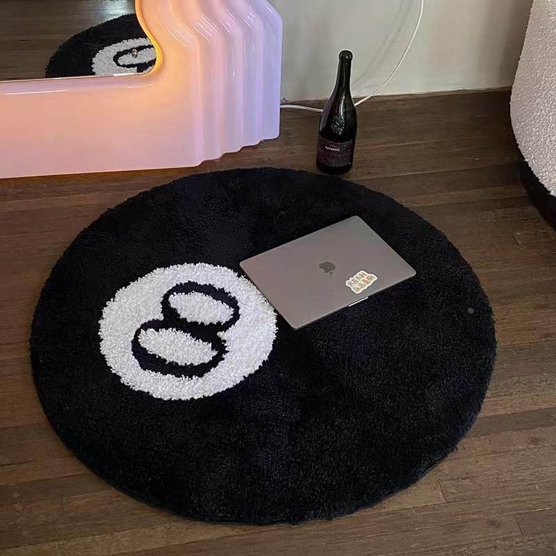 Round Flocked Non-Slip Carpet Mat
