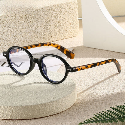 Round Frame Anti-Blue Light Reading Glasses