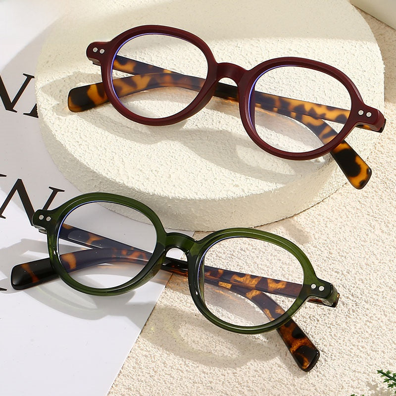Round Frame Anti-Blue Light Reading Glasses