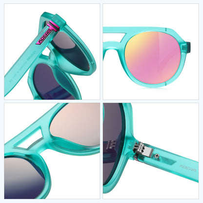 Round Frame Polarized Sunglasses UV400 Protection