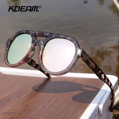 Round Frame Polarized Sunglasses UV400 Protection
