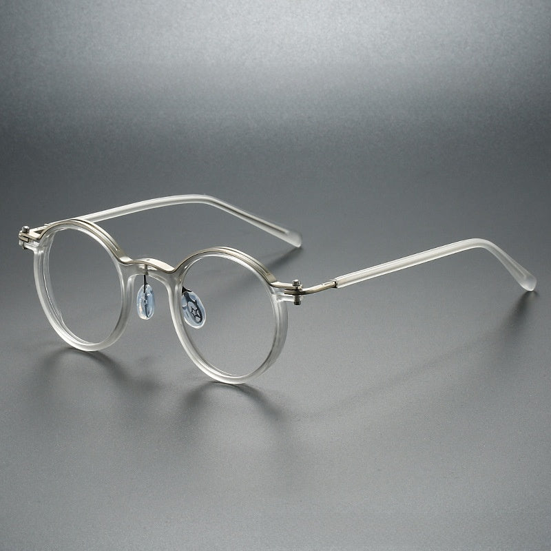 Round-framed metal spectacle frames
